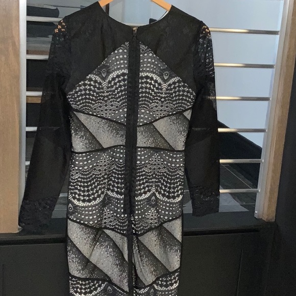 SOLD - Sandro black and white lace dress - Picture 2 of 3